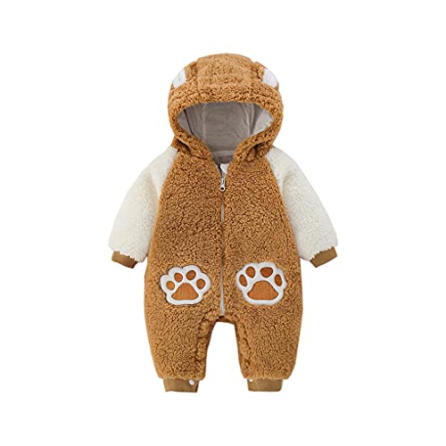 DorkasDE Baby Strampler Schneeanzug Junge Mädchen Overall Jumpsuit Winter Babykleidung mit Kapuze von DorkasDE