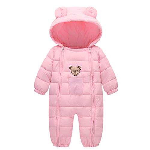 DorkasDE Baby Strampler Schneeanzug Junge Mädchen Overall Jumpsuit Winter Babykleidung mit Kapuze von DorkasDE