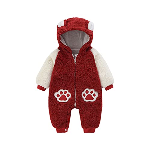 DorkasDE Baby Strampler Schneeanzug Junge Mädchen Overall Jumpsuit Winter Babykleidung mit Kapuze von DorkasDE