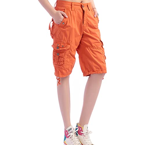 DorkasDE Damen Cargo Shorts Kurze Cargohose lockere Passform Freizeit Shorts mehrere Pockets von DorkasDE