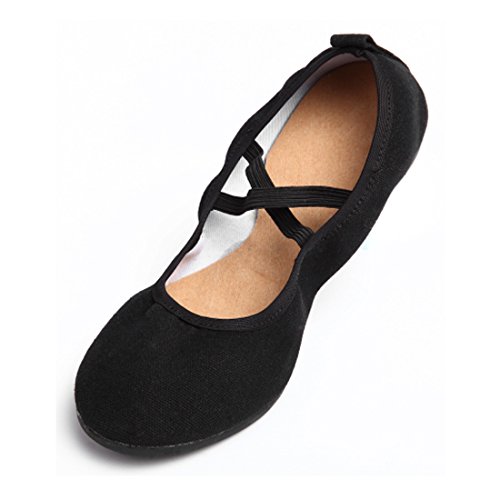 DorkasDE Damen Gymnastikschuhe Mädchen Tanzschuhe Kunstturnschuhe Ballett Schuhe Oxford Sohle Canvas Obermaterial von DorkasDE