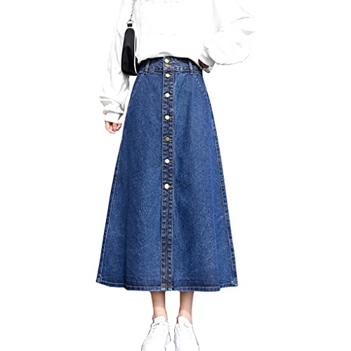 DorkasDE Damen Jeansrock Langer Rock Hohe Taille Schlank Denim Rock Vintage Sommer Rock DorkasDE Damen Jeansrock Langer Rock Hohe Taille Schlank Denim Rock Vintage Sommer Rock von DorkasDE