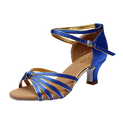 DorkasDE Damen Mädchen Tanzschuhe Latein Tanzschuhe Ballsaal Latein Tanz Schuhe mit 5/7cm Absatz von DorkasDE