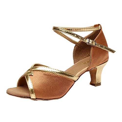 DorkasDE Damen Mädchen Tanzschuhe Latein Tanzschuhe Ballsaal Latein Tanz Schuhe mit 5/7cm Absatz von DorkasDE