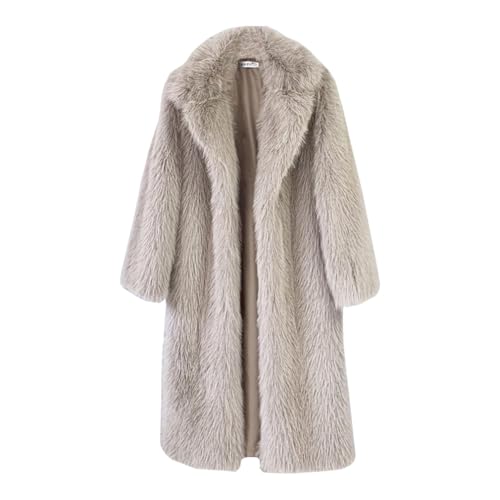 DorkasDE Damen Mantel Kunstpelz Mantel Winterjacke Lose Warm Zotteligem Mantel von DorkasDE