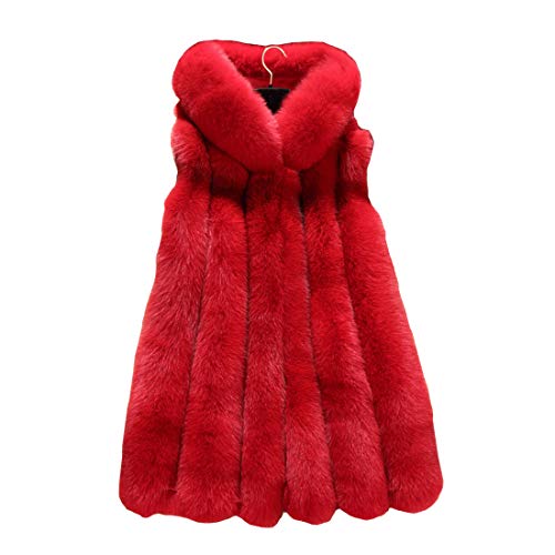 DorkasDE Damen Pelz Weste Jacke Kunstpelz Weste Warm Ärmellos Winterjacke Felljacke von DorkasDE
