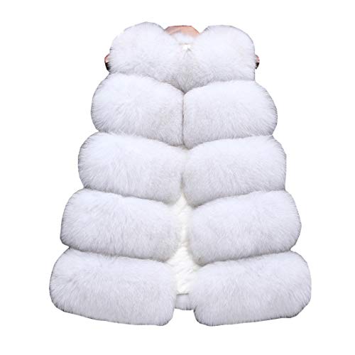 DorkasDE Damen Pelz Weste Jacke Kunstpelz Weste Warm Ärmellos Winterjacke Felljacke von DorkasDE
