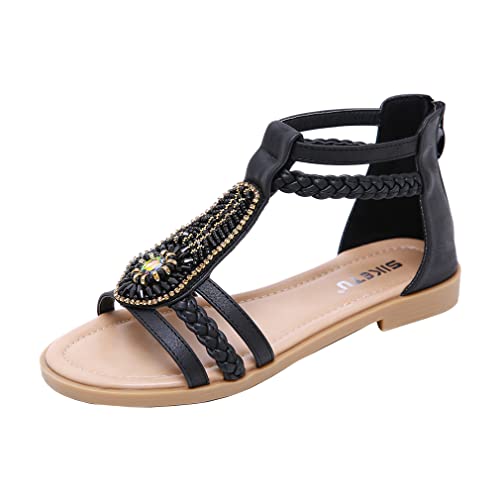 DorkasDE Damen Sandalen Sandaletten Sommerschuhe outdoor sandalen Strandschuhe Bohemia Flache Sandalen von DorkasDE