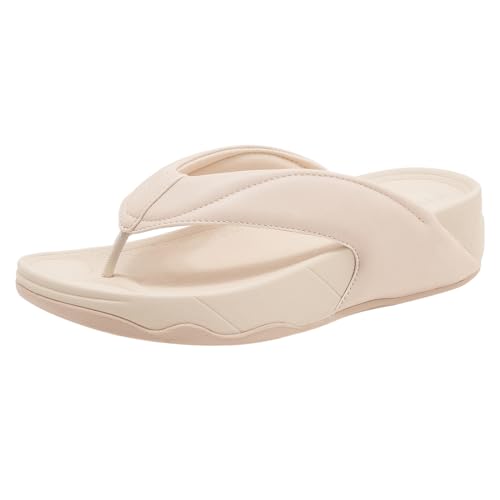 DorkasDE Damen Sandalen flip flops Flach Zehentrenner Sommerschuhe Strandschuhe(Aprikose,EU37.5,Etikett38,Fulänge24cm) von DorkasDE