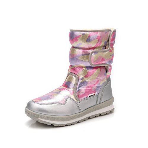 DorkasDE Damen Schneestiefel Kinder Mädchen Winterstiefel Winter Schuhe mit Warmfutter Mutter Tochter Schneestiefel von DorkasDE