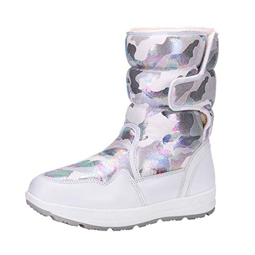 DorkasDE Damen Schneestiefel Kinder Mädchen Winterstiefel Winter Schuhe mit Warmfutter Mutter Tochter Schneestiefel von DorkasDE