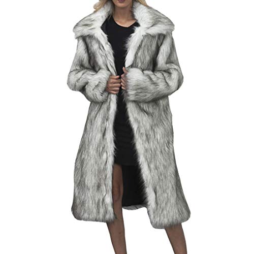 DorkasDE Damen Wintermantel Fellmantel Kunstpelz Mantel Jacke Warm Winterjacke von DorkasDE