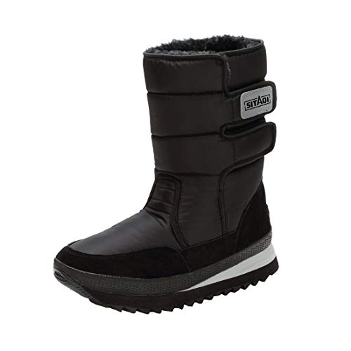 DorkasDE Herren Jungen Schneestiefel Winterstiefel Winter Schuhe Warmfutter Schneestiefel von DorkasDE