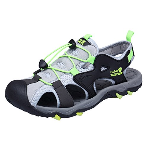 DorkasDE Jungen Sandalen Geschlossene Sandalen Sommer Strandschuhe Outdoor Wanderschuhe mit rutschfest Aussensohle von DorkasDE