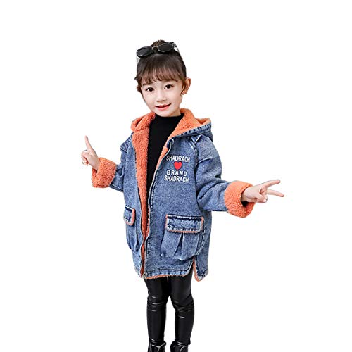 DorkasDE Mädchen Winterjacke Kinder Wintermantel Steppjacke Baumwollgefuetterte Beidseitige Jacke mit Kapuze von DorkasDE