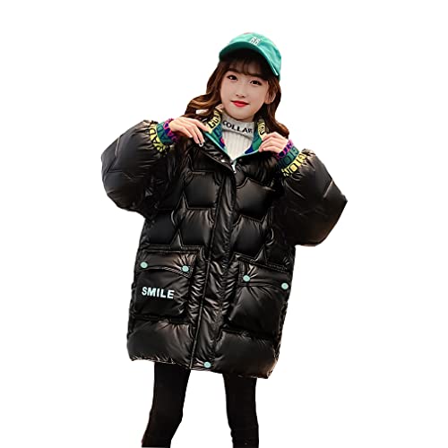 DorkasDE Mädchen Winterjacke Kinder Wintermantel Steppjacke Kapuzenjacke Baumwollgefuetterte Jacke von DorkasDE