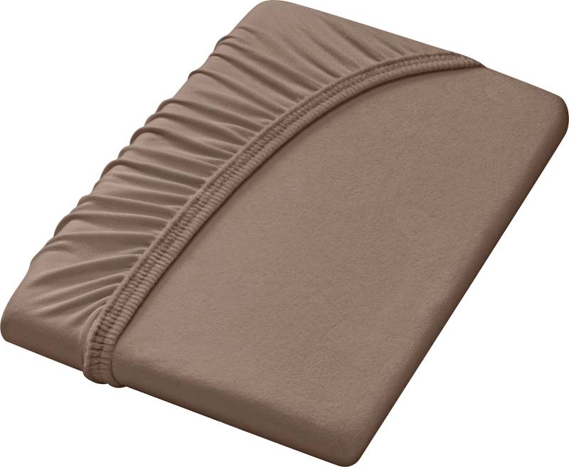 Sieh an! unisex Spannbetttuch taupe von Dormisette