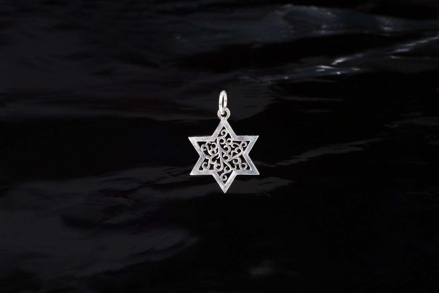sterling Silber Davidstern Halskette Zierliche Filigrane Magen David von DoronJewelry