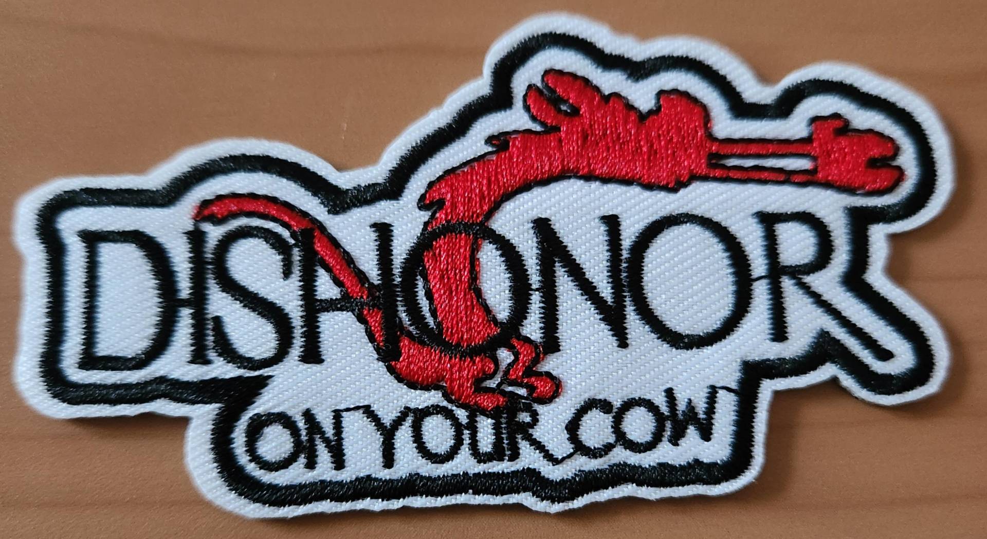 Aufnäher "Dishonor On Your Cow" - Drachen Patch Zum Aufbügeln von DorosHandmadeShop