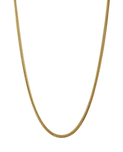 Schlangenkette Damen Halskette aus 316L Edelstahl 18 K gold vergoldet Choker, 40-45 cm Länge, verstellbar Schmuck wasserfest Kette Geschenk für Damen, Schlangenkette Damen Halskette aus 316L Edelstahl 18 K gold vergoldet Choker, 40-45 cm Länge, verstellbar Schmuck wasserfest Kette Geschenk für Damen, von Dorosé