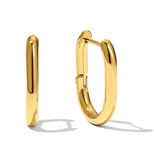 Dorosé Premium Ohrringe Damen Ohrringe Creolen aus Chirurgenstahl 18K vergoldet Sehr Hautverträgliche, Wasserfeste Ohrstecker in Gold von Dorosé