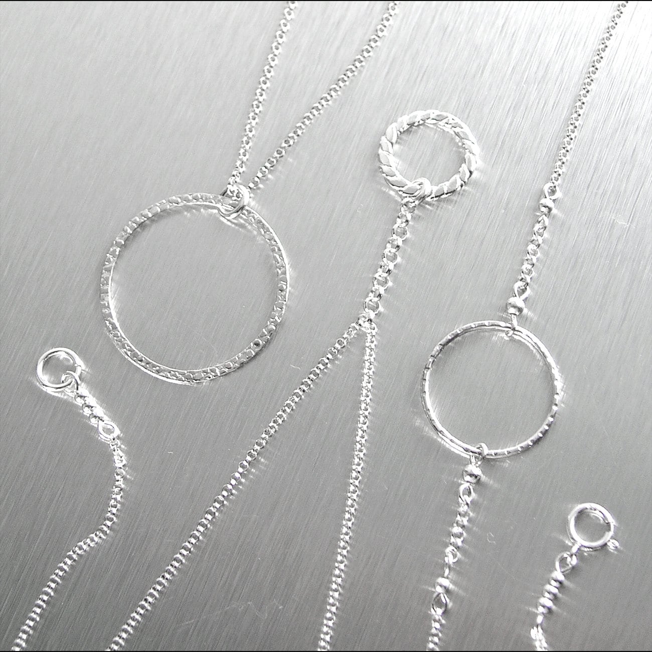 925 Sterling Silber Kreis Halskette, Offene Ring Karma Zierliche Anhänger Schichtung Jeden Tag Schmuck von DorotaJewelry