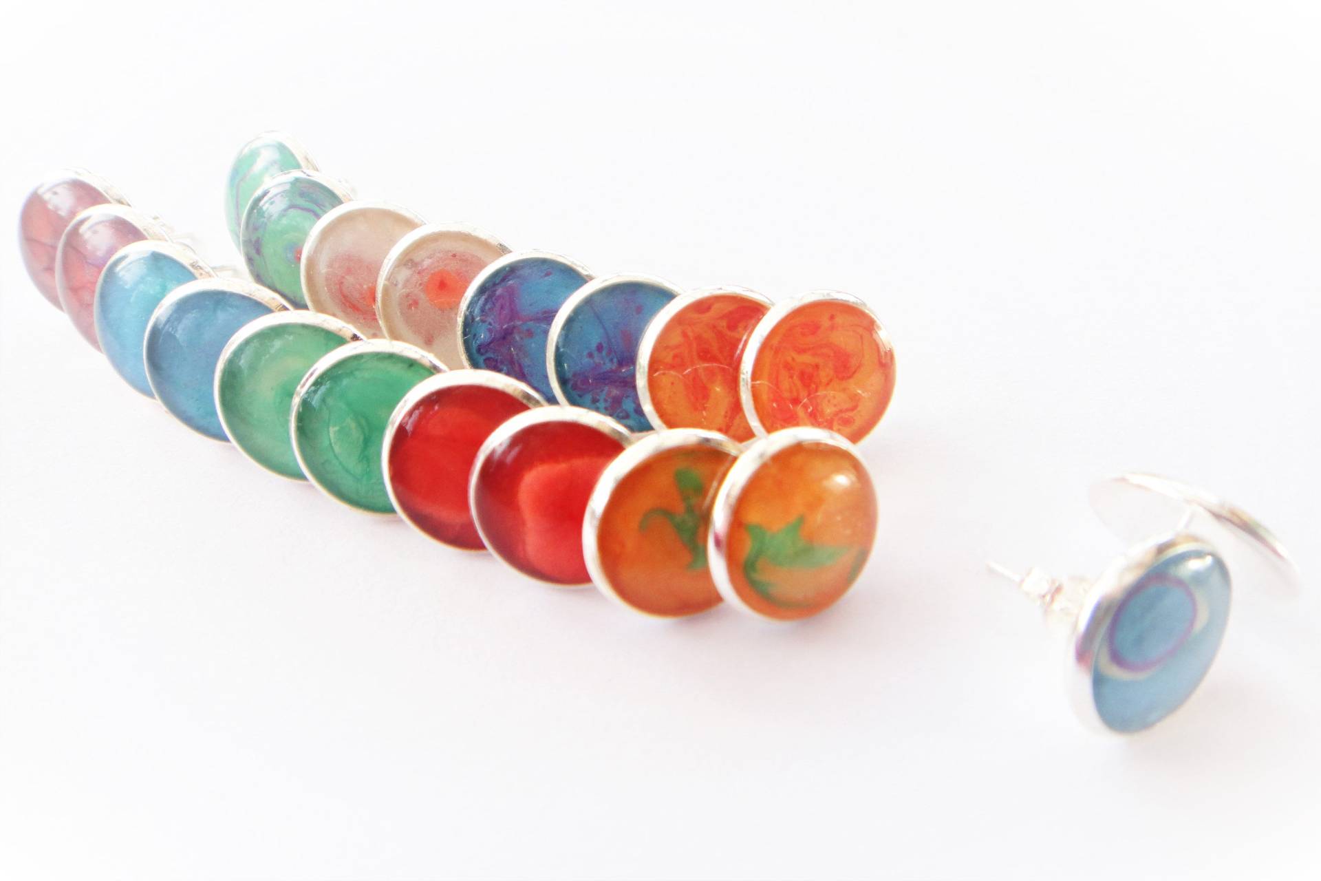 Fantasie-Ohrringe Ohrstecker 12mm Splitter Vergoldet Schmetterling von DorotheaSmallArts