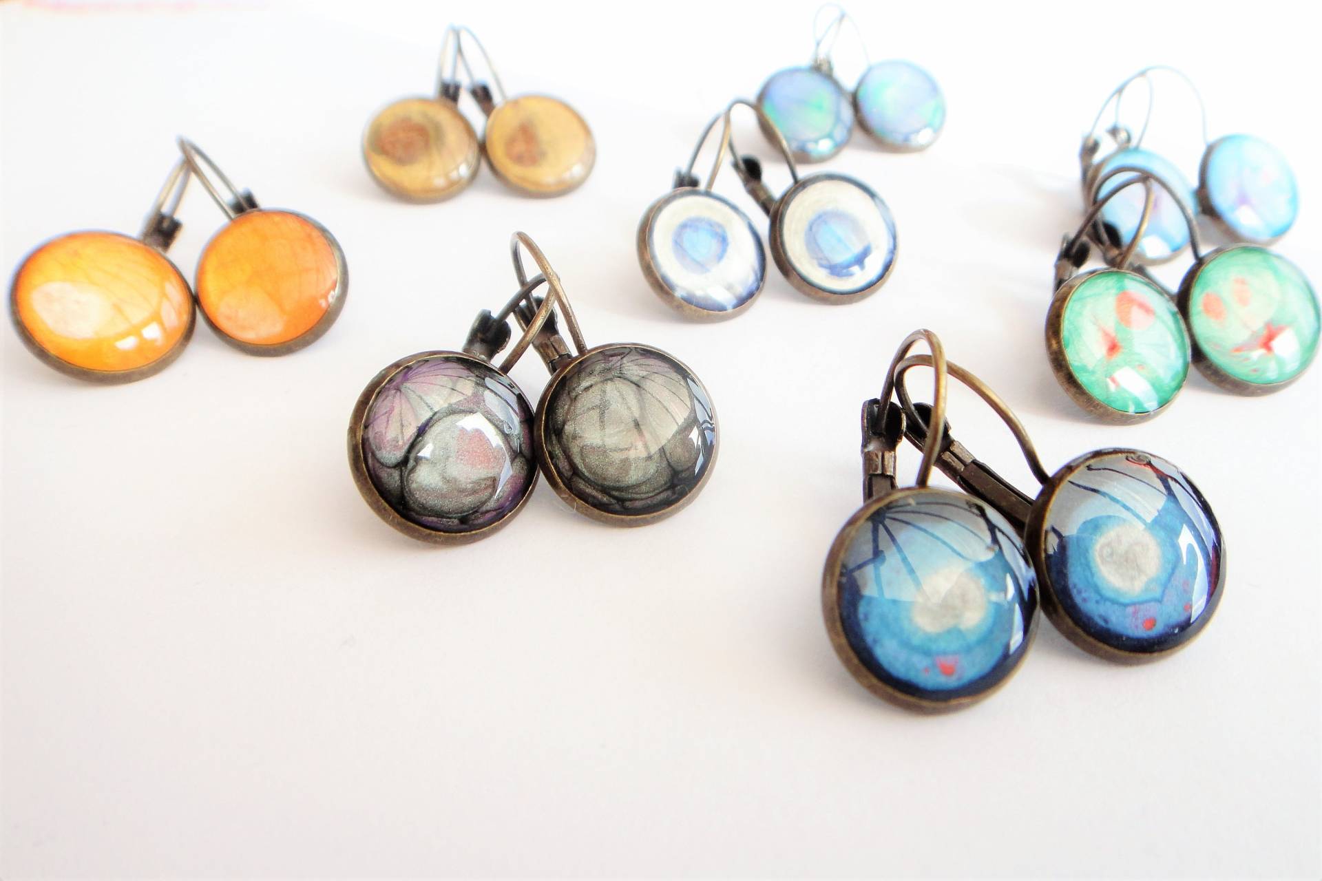 Fantasie Träumer Bronze Farbe 12mm Französisch Hebel Zurück Handgefertigte Ohrringe Mit Liebe von DorotheaSmallArts