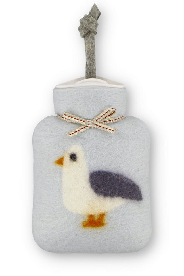 Dorothee Lehnen Wärmflasche Mini-Wärmflasche - MÖWE - eisblau von Dorothee Lehnen