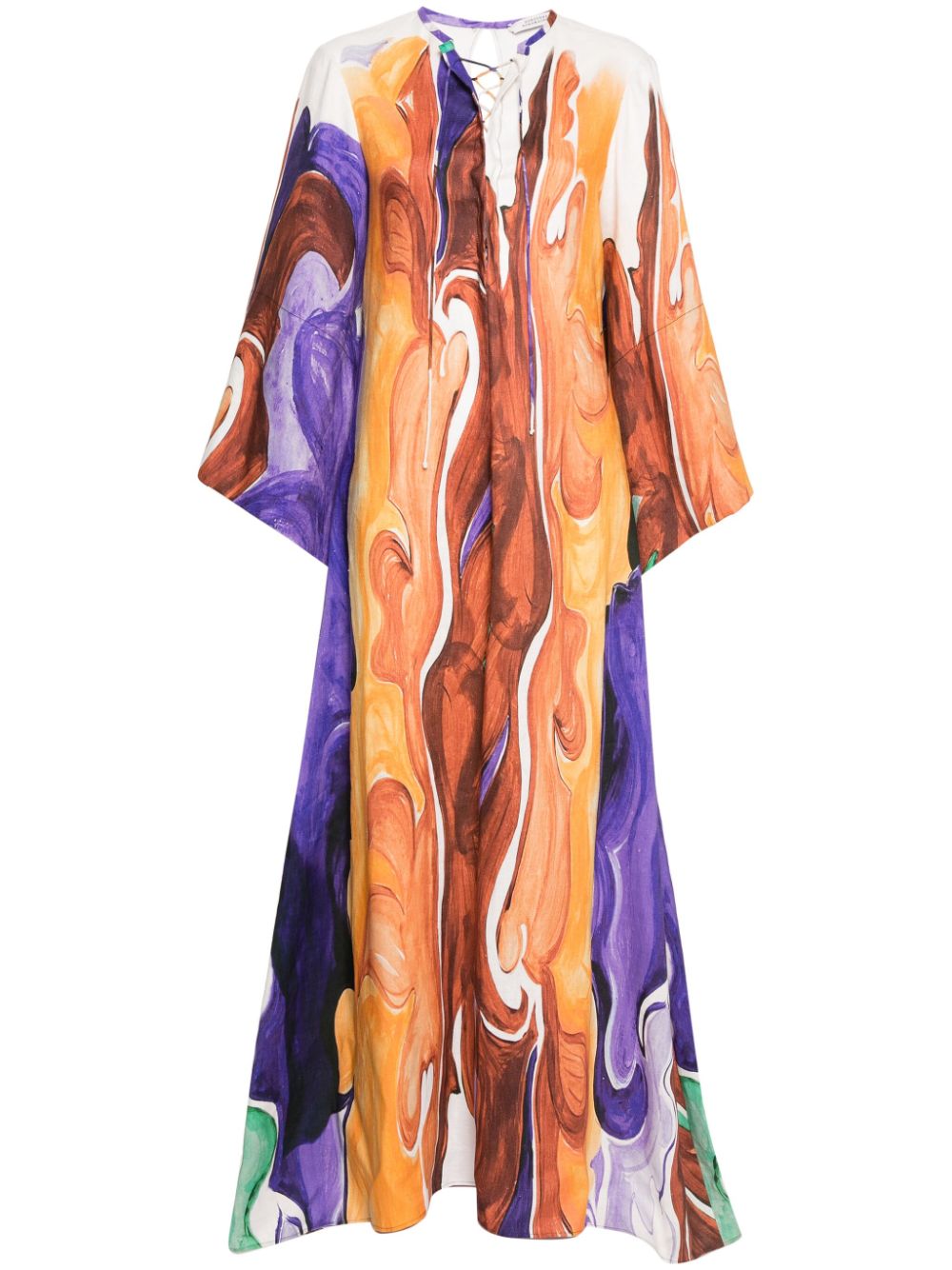 Dorothee Schumacher Leinen-Kaftankleid mit abstraktem Print - Orange von Dorothee Schumacher