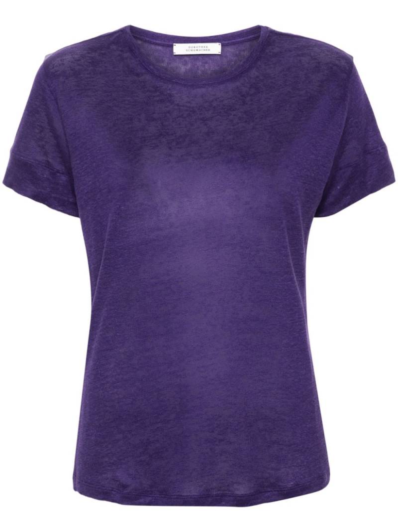 Dorothee Schumacher Natural Ease T-Shirt aus Hanf - Violett von Dorothee Schumacher