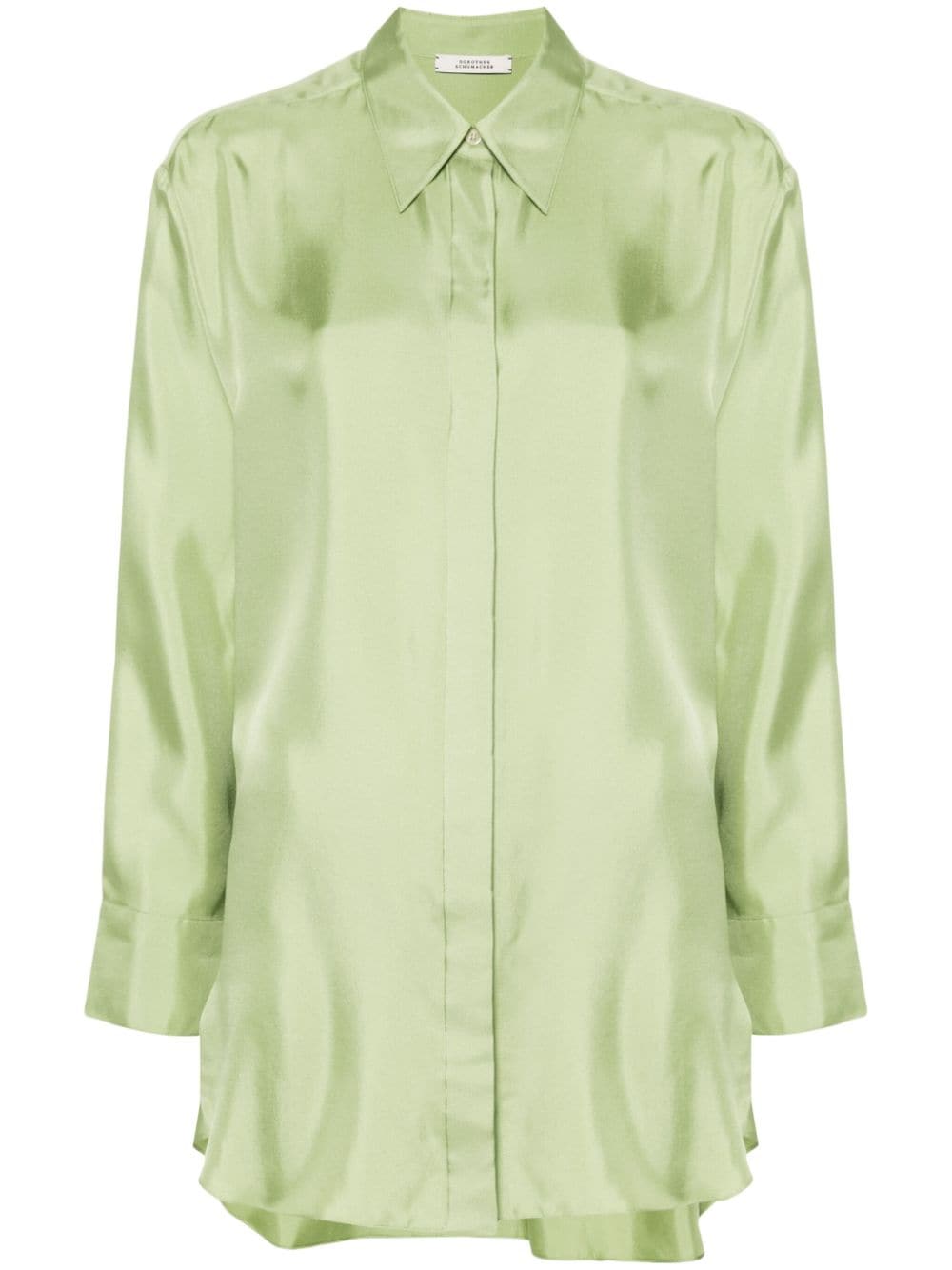 Dorothee Schumacher Sensual Coolness Seidenbluse - Grün von Dorothee Schumacher