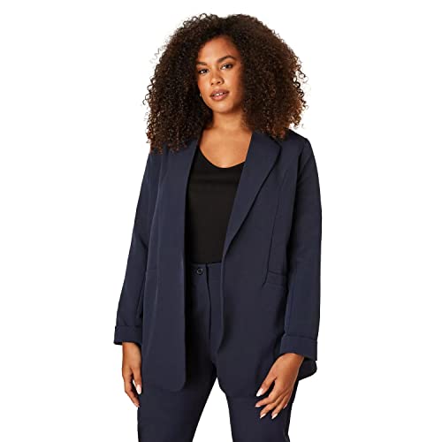 Dorothy Perkins Blazer Plus Damen Manschette, marineblau, 46 von Dorothy Perkins