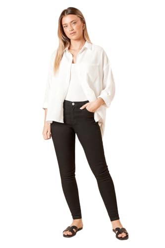 Dorothy Perkins Damen/Damen Comfort Stretch Skinny Jeans, Schwarz, 44 DE Regulär Dorothy Perkins Damen/Damen Comfort Stretch Skinny Jeans, Schwarz, 44 DE Regulär von Dorothy Perkins