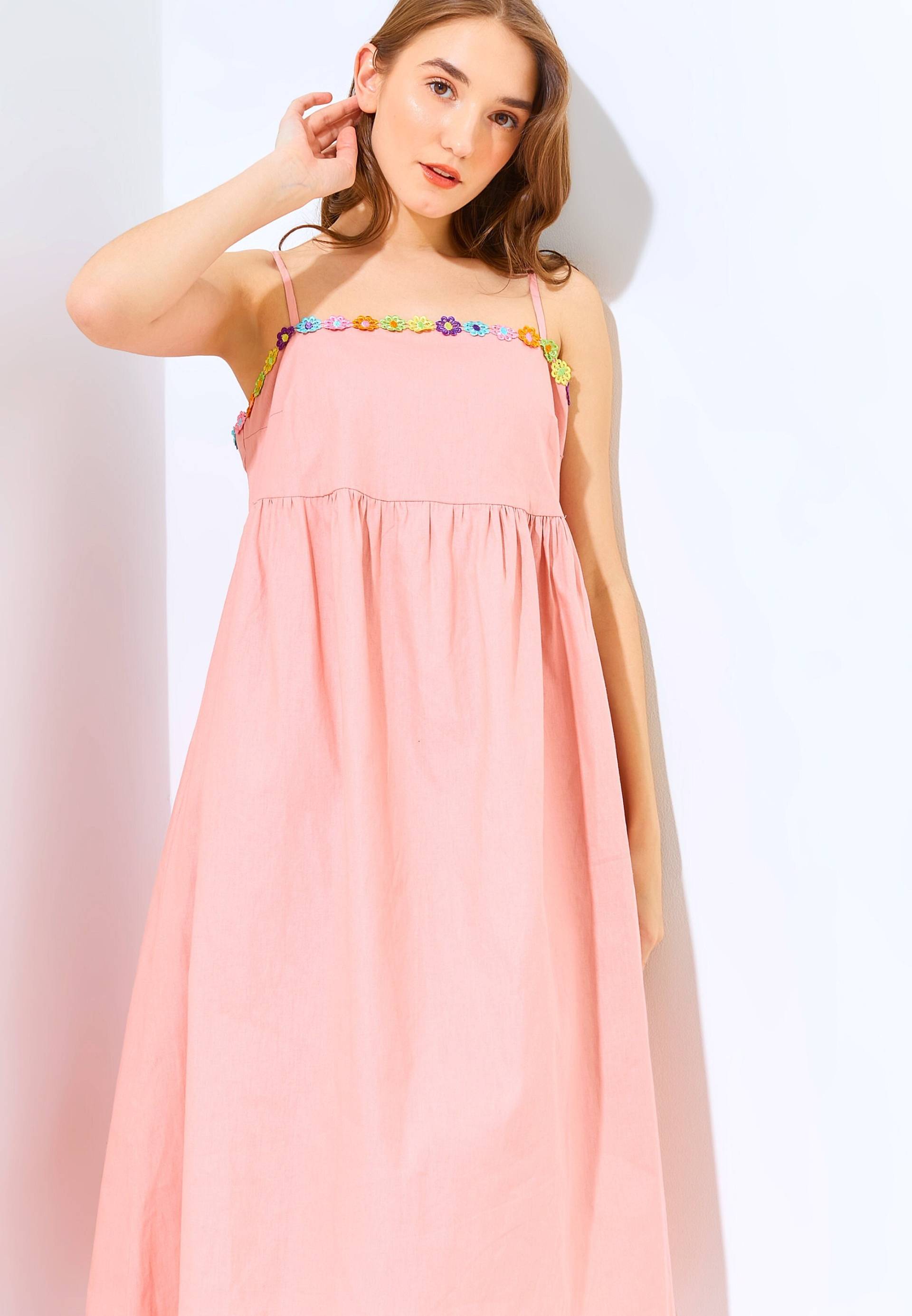 Sommerkleid Aus Baumwolle | Riemchen Kleid Mit Taschen Spaß Helles von DorteClothingAu