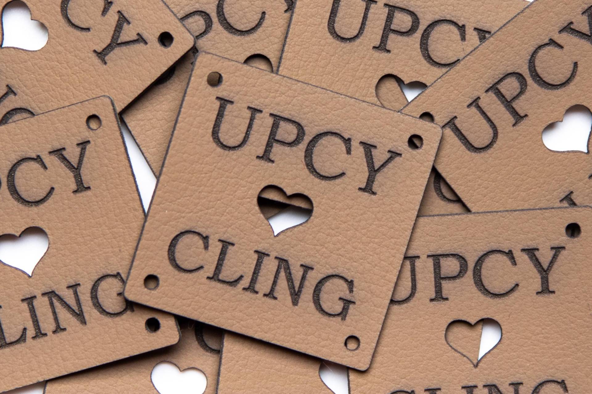 Kaktusleder-Etikett "Upcycling" | Vegan & Nachhaltig - 35 X Mm 10 Stück | Made in Germany von Dortex2Go