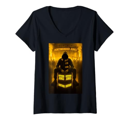 Damen Dortmund T-Shirt Dortmunder Jungs Ultras Geschenk Herren T-Shirt mit V-Ausschnitt Damen Dortmund T-Shirt Dortmunder Jungs Ultras Geschenk Herren T-Shirt mit V-Ausschnitt von @Dortmund Dortmunder Jungs