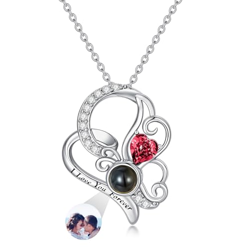 Dorunmo 925 Sterling Silber Personalisierte Foto Halskette Schmetterling Geburtsstein Projektion Anhänger Damen Schmuck Muttertag Weihnachten Geburtstag Jahrestag Graduierung Saison Halskette Dorunmo 925 Sterling Silber Personalisierte Foto Halskette Schmetterling Geburtsstein Projektion Anhänger Damen Schmuck Muttertag Weihnachten Geburtstag Jahrestag Graduierung Saison Halskette von Dorunmo