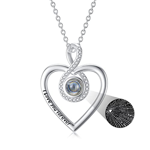 Dorunmo Ich liebe Dich Halskette 100 Sprachen Kette Damen Infinite Unendlichkeitszeichen Kette Geburtstagsgeschenke für Frau Mama Sie Geburtstag Muttertags 925 Silber Projektion Halskette Dorunmo Ich liebe Dich Halskette 100 Sprachen Kette Damen Infinite Unendlichkeitszeichen Kette Geburtstagsgeschenke für Frau Mama Sie Geburtstag Muttertags 925 Silber Projektion Halskette von Dorunmo