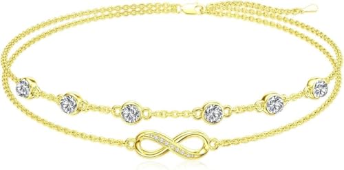 Dorunmo Infinity-Geburtsstein-Charm-Gliederarmbänder/-Fußkettchen für Frauen aus925erSterlingsilber,verstellbar,JahrestagGeburtstagsgeschenke,Schmuckgeschenk für Mama, Frauen, Ehefrauen Freundinnen Dorunmo Infinity-Geburtsstein-Charm-Gliederarmbänder/-Fußkettchen für Frauen aus925erSterlingsilber,verstellbar,JahrestagGeburtstagsgeschenke,Schmuckgeschenk für Mama, Frauen, Ehefrauen Freundinnen von Dorunmo