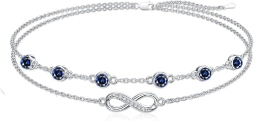 Dorunmo Infinity-Geburtsstein-Charm-Gliederarmbänder/-Fußkettchen für Frauen aus925erSterlingsilber,verstellbar,JahrestagGeburtstagsgeschenke,Schmuckgeschenk für Mama, Frauen, Ehefrauen Freundinnen Dorunmo Infinity-Geburtsstein-Charm-Gliederarmbänder/-Fußkettchen für Frauen aus925erSterlingsilber,verstellbar,JahrestagGeburtstagsgeschenke,Schmuckgeschenk für Mama, Frauen, Ehefrauen Freundinnen von Dorunmo