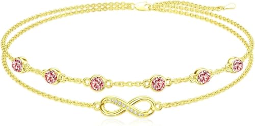 Dorunmo Infinity-Geburtsstein-Charm-Gliederarmbänder/-Fußkettchen für Frauen aus925erSterlingsilber,verstellbar,JahrestagGeburtstagsgeschenke,Schmuckgeschenk für Mama, Frauen, Ehefrauen Freundinnen Dorunmo Infinity-Geburtsstein-Charm-Gliederarmbänder/-Fußkettchen für Frauen aus925erSterlingsilber,verstellbar,JahrestagGeburtstagsgeschenke,Schmuckgeschenk für Mama, Frauen, Ehefrauen Freundinnen von Dorunmo