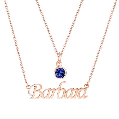 Dorunmo Mehrlagige Namenskette mit Geburtsstein Roségold Personalisierte Kette mit Namen Geeignet als Geschenk für Damen, Mütter und Freundinnen zum Geburtstag, zu Weihnachten oder zum Jahrestag Dorunmo Mehrlagige Namenskette mit Geburtsstein Roségold Personalisierte Kette mit Namen Geeignet als Geschenk für Damen, Mütter und Freundinnen zum Geburtstag, zu Weihnachten oder zum Jahrestag von Dorunmo