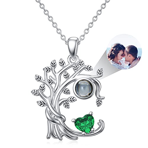 Dorunmo Personalisierte Kette mit Bild 925 Sterling Silber Personalisierte Sonnenblumen-Halskette mit Verstecktem Foto Fotokette Damenschmuck Geschenk von Dorunmo