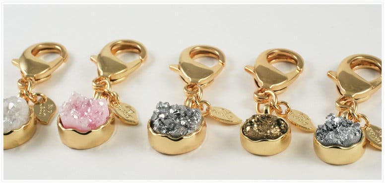 Kristall Und Gold Anhänger, Haustier Zubehör, Hundehalsband Druzy Hund Bling von DoshaDog