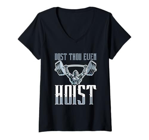 Damen Gewichtheben Lustiges Fitnesstraining Dost Thou Even Hoist T-Shirt mit V-Ausschnitt Damen Gewichtheben Lustiges Fitnesstraining Dost Thou Even Hoist T-Shirt mit V-Ausschnitt von Dost Thou Even Hoist Funny Workout Gift