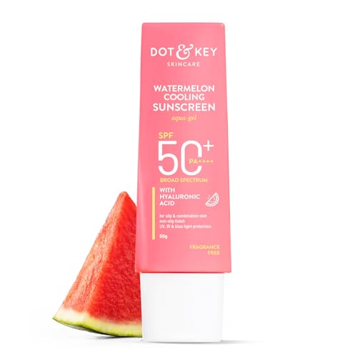 Dot & Key Wassermelone kühlender Sonnenschutz LSF 50+ PA++++ | Mit Hyaluronsäure, kühlt sofort die Haut, Breitspektrum-Schutz, kontrolliert überschüssiges Öl, kontrolliert Bräunung, kein Weißstich von Dot & Key