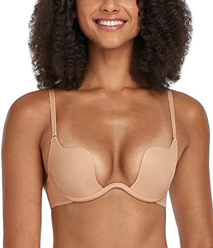 DotVol Damen Tief V-Ausschnitt U Push Up Bra Multiway Convertible Unterwäsche(Bügel Beige,95C) von DotVol