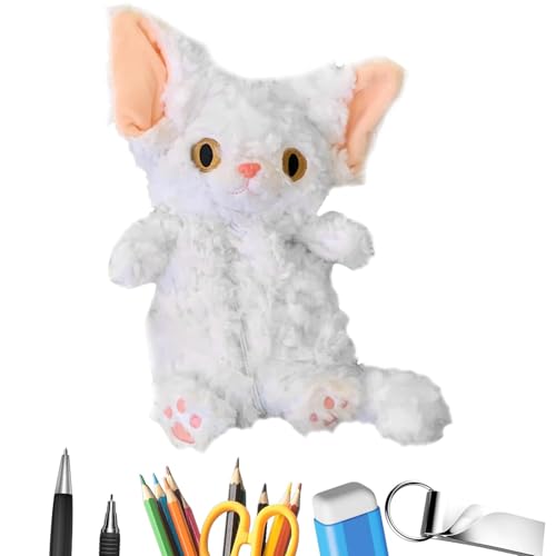 Dottduya Katzen-Federmäppchen, Katzen-Federmäppchen | Niedliche Tier-Plüsch-Bleistifttasche,Tragbares Federmäppchen, multifunktionales Federmäppchen, niedliche Katzen-Federmäppchen-Aufbewahrung von Dottduya