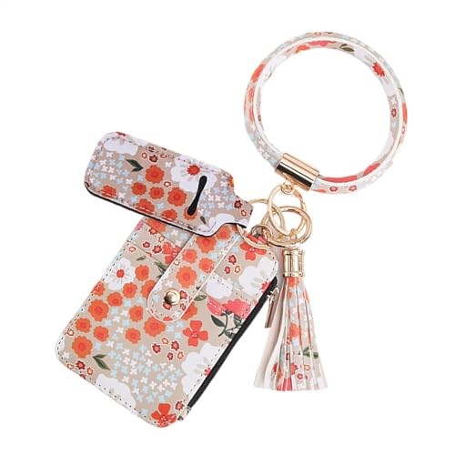Dottduya Kleine Geldbörsen mit Blumenmuster,Kleine Geldbörsen für Damen mit Blumenmuster | Ausweishülle,Süßes dünnes Reise-Kartenetui, süßes kleines Kartenportemonnaie, tragbares Damen-Geldbörse mit von Dottduya